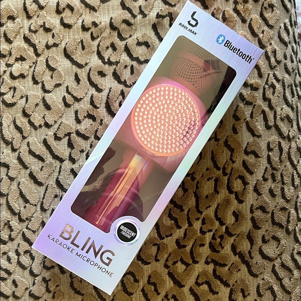 Pink Bluetooth Karaoke Microphone